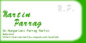 martin parrag business card